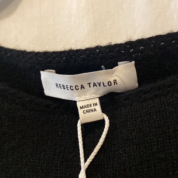 🎁 100% Cashmere Rebecca Taylor Long Sleeve, Sculpted Pullover Sweater - Picture 6 of 8